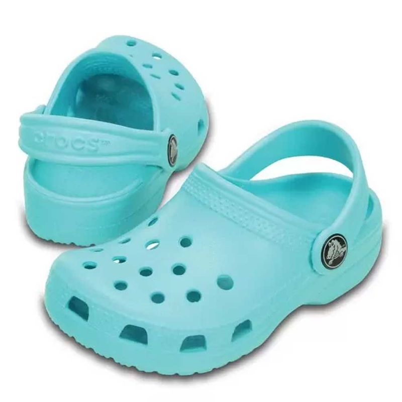 Crocs Kids Cayman Clog Pool UK 1 EUR 32-33 US J1 (10006-40M)